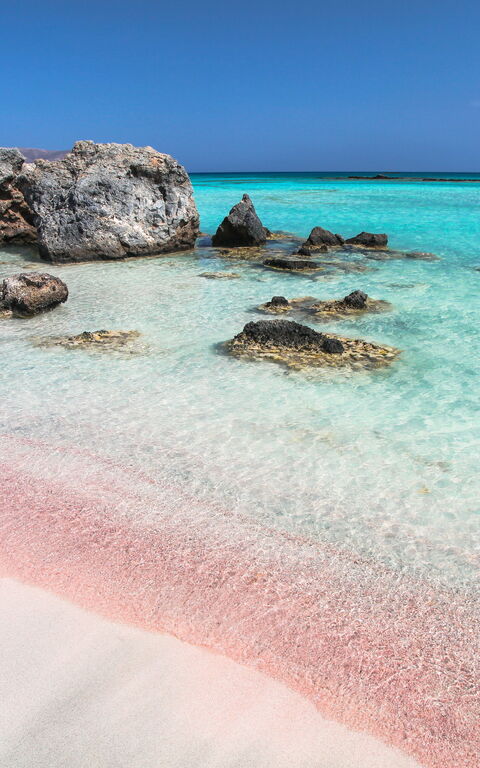 Weißer Karibikstrand auf Kreta