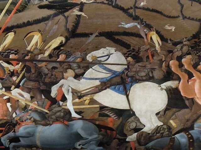 Die Schlacht von San Romano: zwischen Kunst und Realität