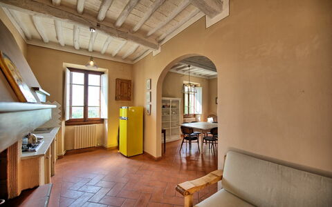 Unterkunft Tramonto: Esszimmer, Küche, Wohnzimmer