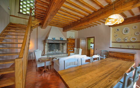 Unterkunft Villa Acciaioli: Esszimmer, Wohnzimmer