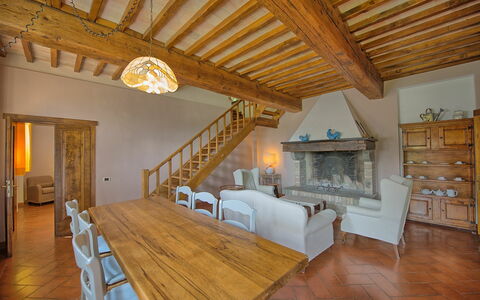 Unterkunft Villa Acciaioli: Esszimmer, Wohnzimmer