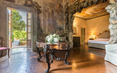 Unterkunft La Grotta: Esszimmer, Wohnzimmer