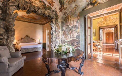 Unterkunft La Grotta: Esszimmer, Wohnzimmer