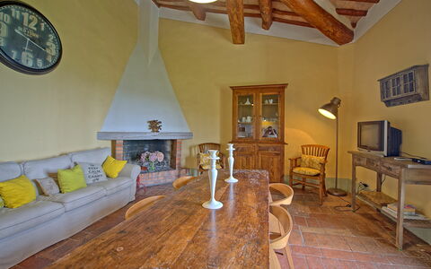 Unterkunft Tettoia: Esszimmer, Küche, Wohnzimmer