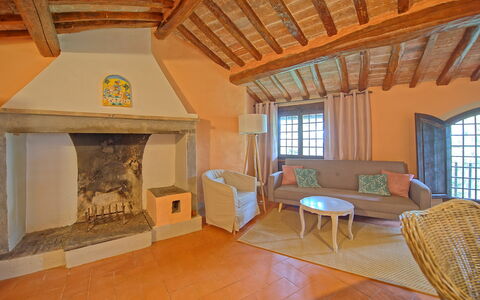 Unterkunft Montegufoni 11: Esszimmer, Küche, Wohnzimmer