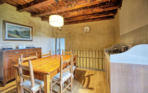 Unterkunft Montegufoni 23: Esszimmer, Küche