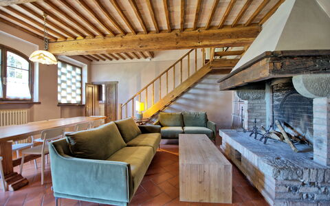 Unterkunft Villa Acciaioli: Esszimmer, Wohnzimmer