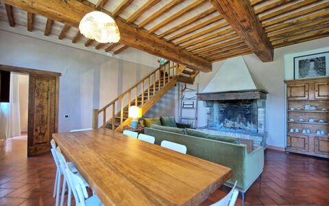 Unterkunft Villa Acciaioli: Esszimmer, Wohnzimmer