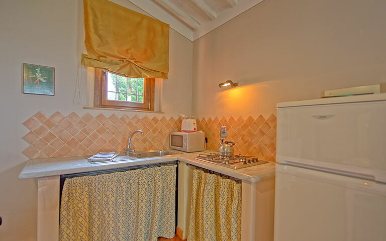 Unterkunft Tiglio: Esszimmer, Küche, Wohnzimmer