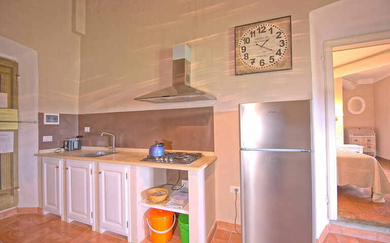 Unterkunft Montegufoni 30: Esszimmer, Küche, Wohnzimmer