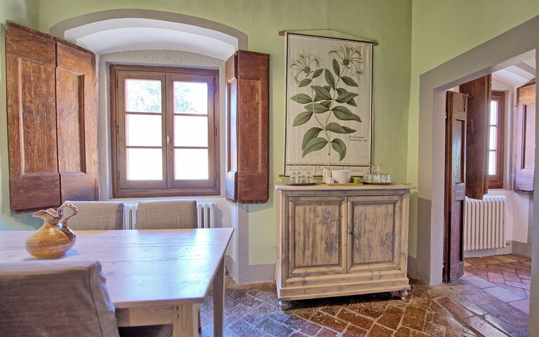 Unterkunft Montegufoni 29: Esszimmer, Wohnzimmer