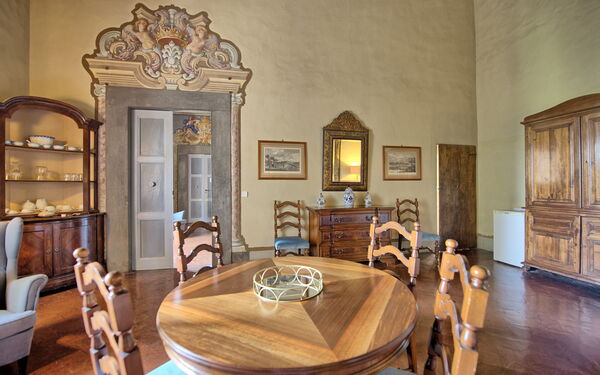 Unterkunft Montegufoni 7: Esszimmer, Wohnzimmer