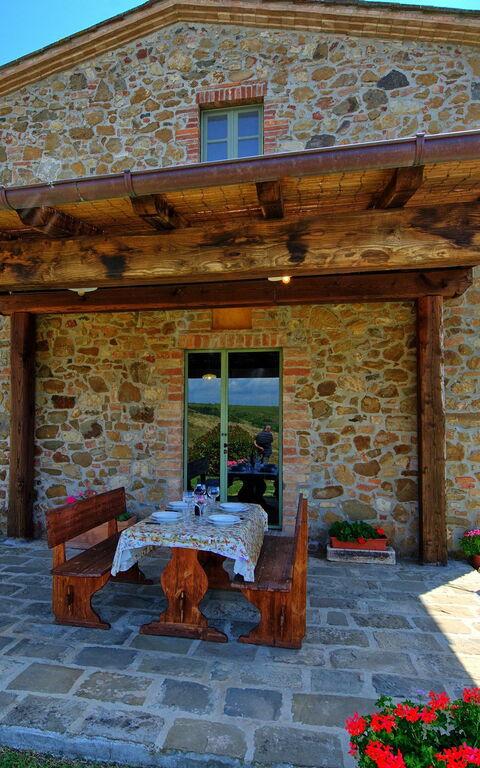 Castelmuzio: Balkon / Terrasse / Patio, Draussen