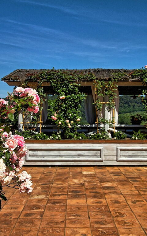 Villa Petrognano: Balkon / Terrasse / Patio, Draussen