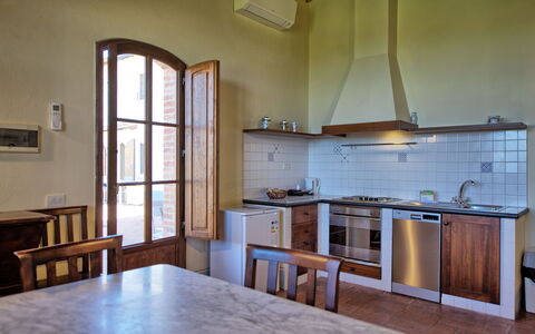 Unterkunft Fornacino 1: Esszimmer, Küche