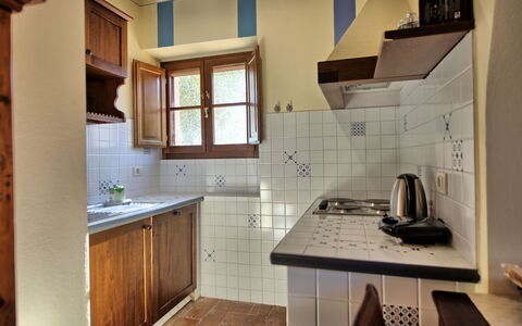 Unterkunft Fornacino 4: Esszimmer, Küche, Wohnzimmer