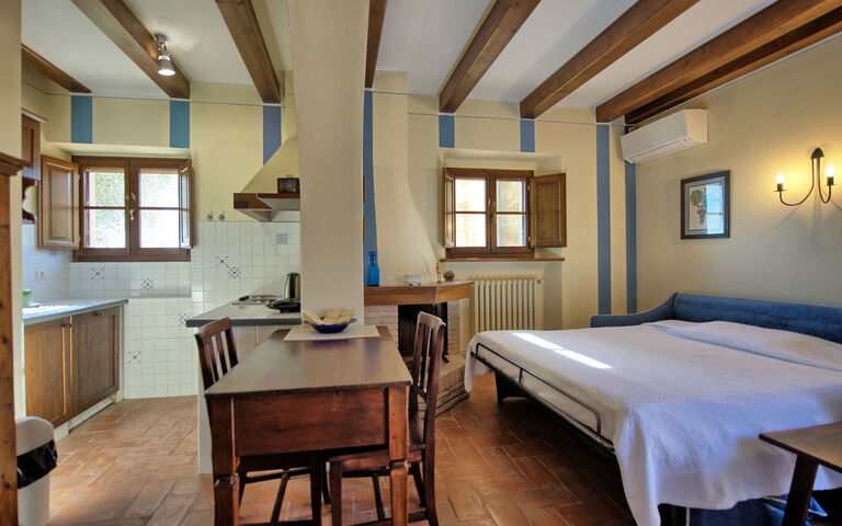 Unterkunft Fornacino 4: Esszimmer, Küche, Wohnzimmer