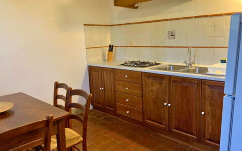 Unterkunft Le Fonti 15: Esszimmer, Küche