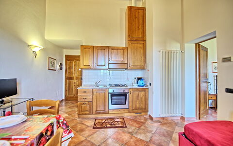 Unterkunft Certaldo 2: Esszimmer, Küche, Wohnzimmer