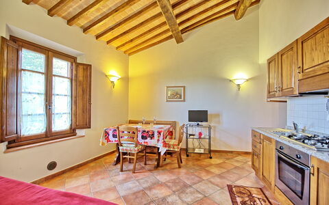 Unterkunft Certaldo 2: Esszimmer, Küche, Wohnzimmer