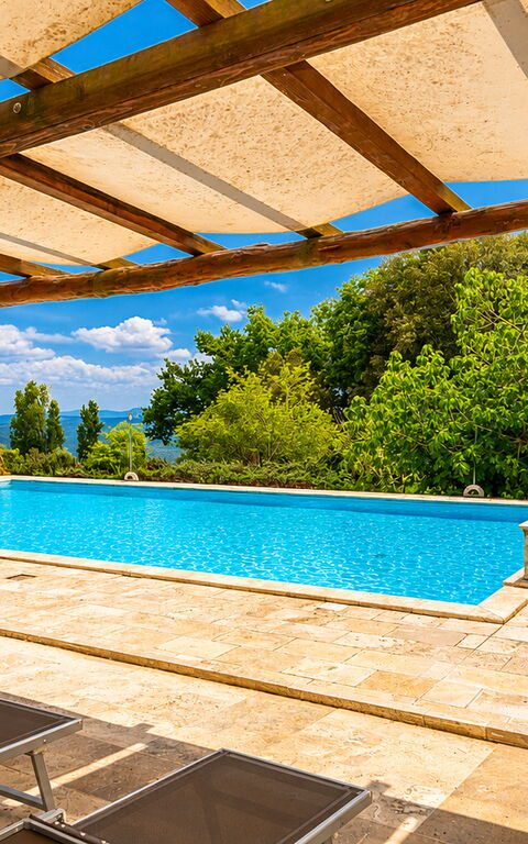 Le Querciolaie with Geothermal Pool: Außen, Draussen, Schwimmbad