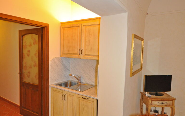 Unterkunft Dante 4: Esszimmer, Küche, Wohnzimmer