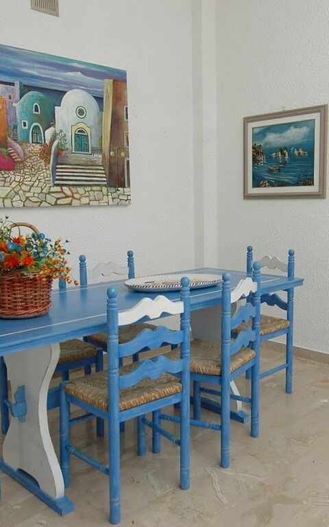 Villa Contrada: Esszimmer, Wohnzimmer