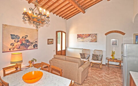 Unterkunft Vittoriana 4: Esszimmer, Küche, Wohnzimmer