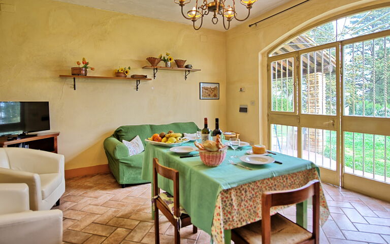 Unterkunft Vittoriana 1: Esszimmer, Küche, Wohnzimmer
