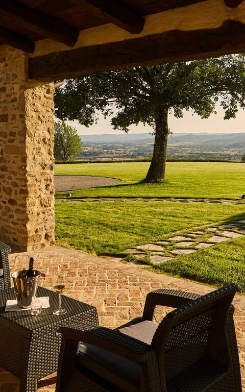 Villa Agazzi: Balkon / Terrasse / Patio, Garten