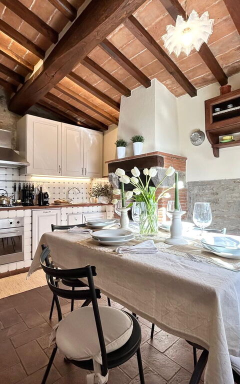 Antico Casale: Esszimmer, Küche