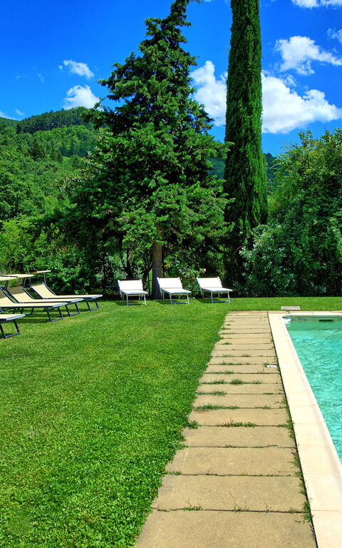 Villa Poggiolino: Draussen, Garten, Schwimmbad