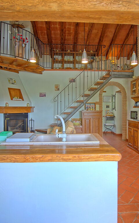 Villa Margherita Due: Esszimmer, Küche, Wohnzimmer