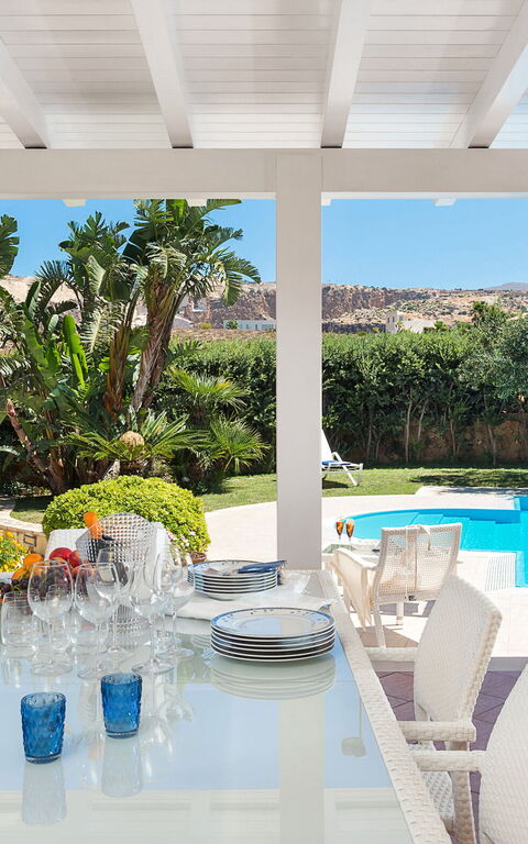 Afrodite: Balkon / Terrasse / Patio, Draussen, Garten, Schwimmbad, Sommer