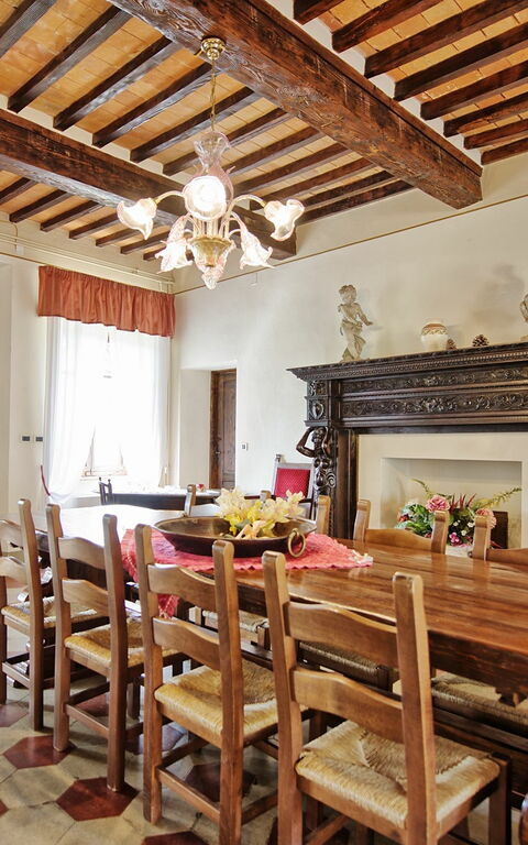 Villa Capolona: Esszimmer