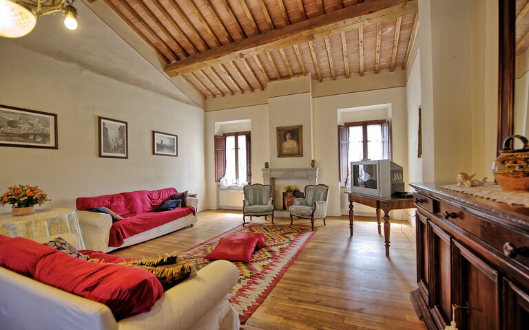 Villa Capolona: Wohnzimmer