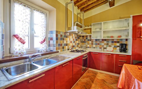 Unterkunft Flavia 1: Esszimmer, Küche