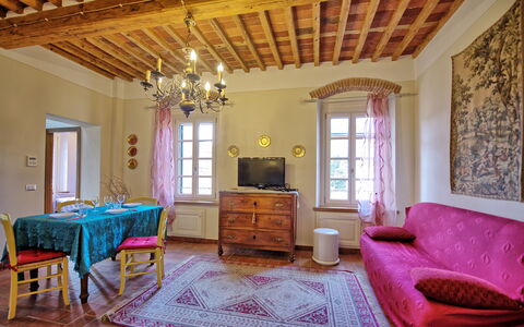 Unterkunft Flavia 6: Esszimmer, Wohnzimmer