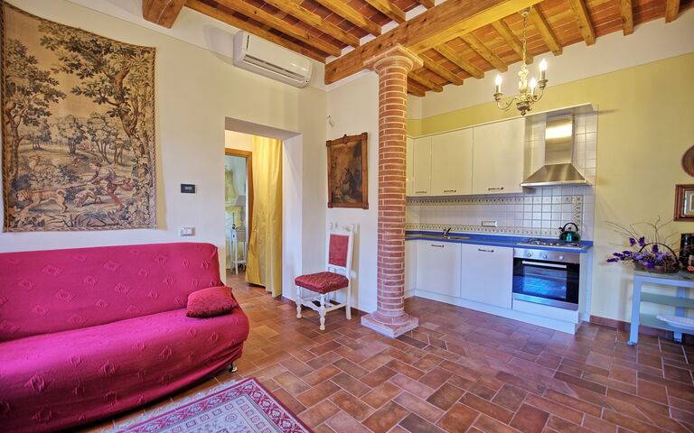 Unterkunft Flavia 5: Küche, Wohnzimmer