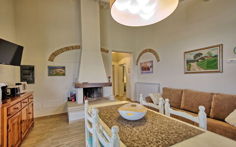 Unterkunft Fornace 2: Esszimmer, Küche, Wohnzimmer