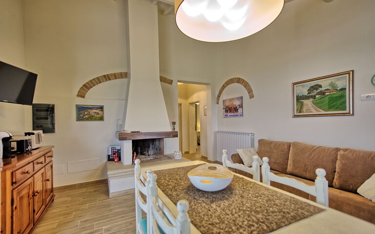 Unterkunft Fornace 2: Esszimmer, Küche, Wohnzimmer