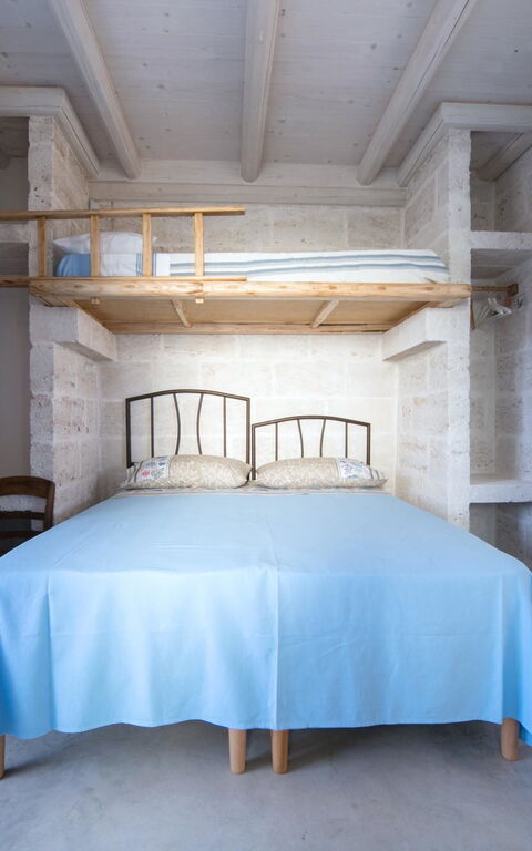 Trullo Torre Suda: Schlafzimmer
