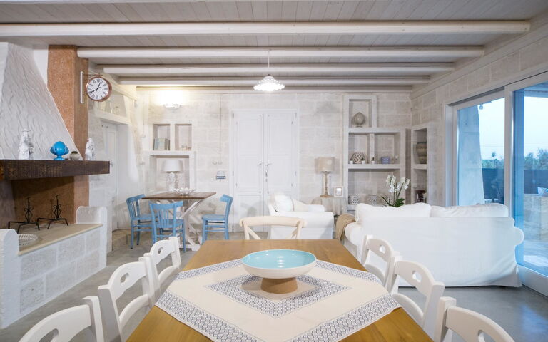 Trullo Torre Suda: Esszimmer, Küche