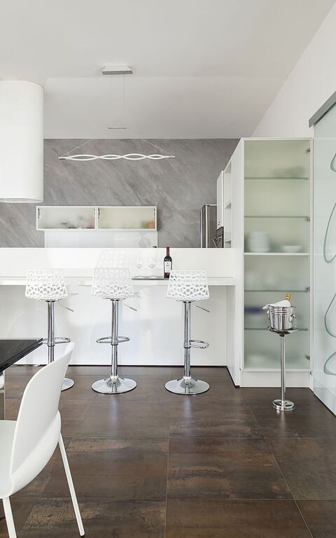 Villa Agorà: Esszimmer, Küche