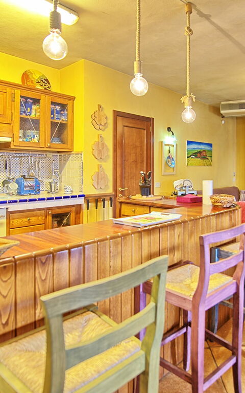 Villa Poggiospinoso: Gemeinschaftsraum, Küche