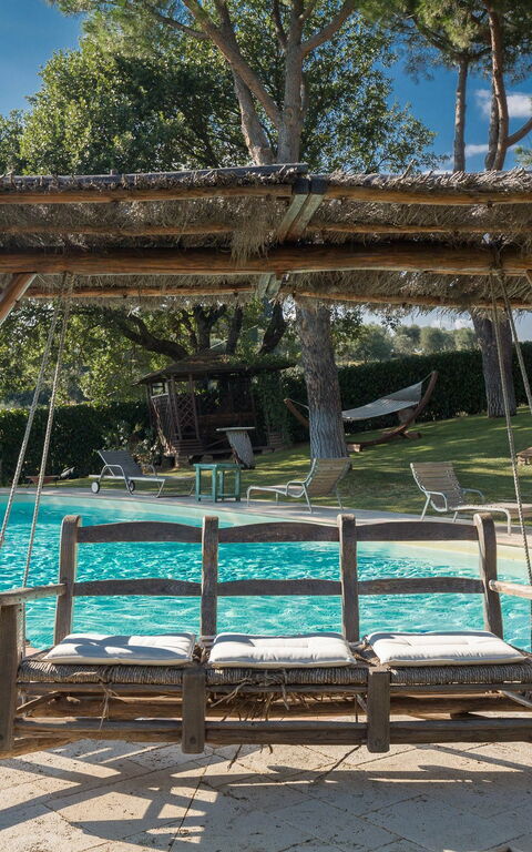 Villa Poggiospinoso: Draussen, Garten, Schwimmbad