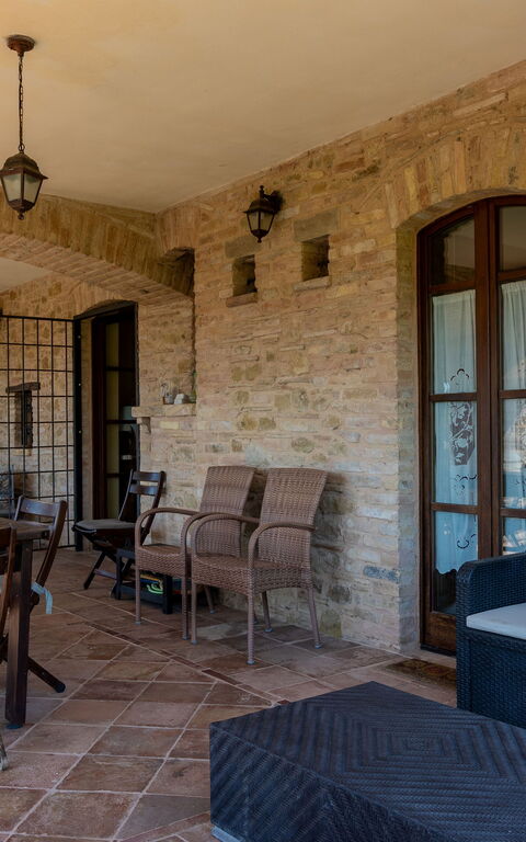 Villa Assisi: Außen, Balkon / Terrasse / Patio, Draussen