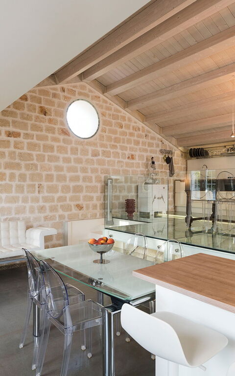 Villa Luna: Küche, Wohnzimmer