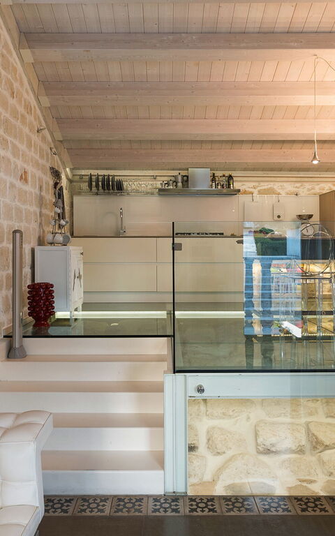 Villa Luna: Küche, Wohnzimmer