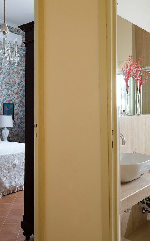 Villa San Ciro: Bad, Schlafzimmer